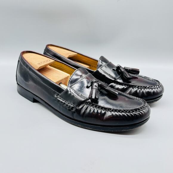 Cole Haan Shoes Mens 11.5 Burgundy Leather Tassel Loafers Dress Moc Toe Slip On main image 6